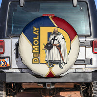 Jacques De Molay Spare Tire Cover Crusader Knight Retro Virtues Seven Precepts