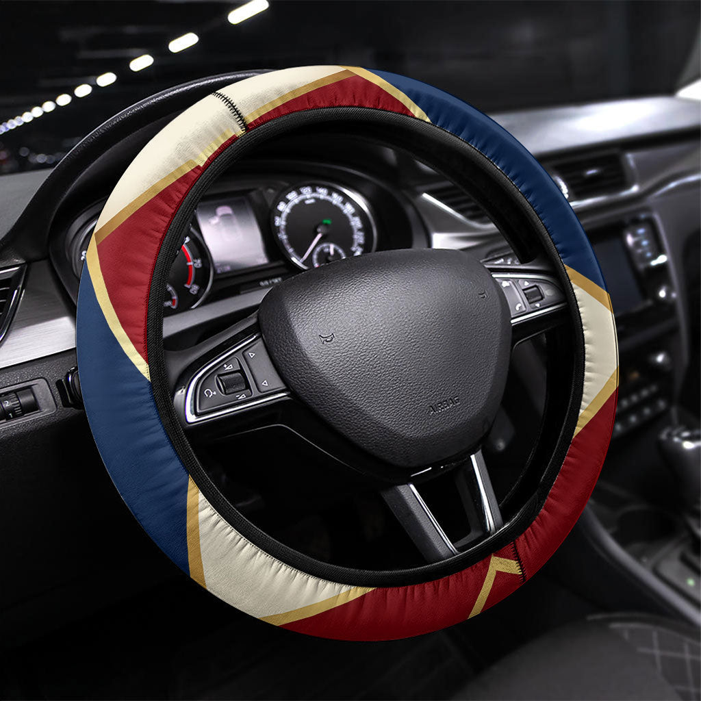 Jacques De Molay Steering Wheel Cover Crusader Knight Retro Virtues Seven Precepts