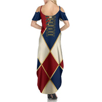 Jacques De Molay Summer Maxi Dress Crusader Knight Retro Virtues Seven Precepts