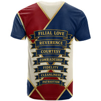 Jacques De Molay T Shirt Crusader Knight Retro Virtues Seven Precepts