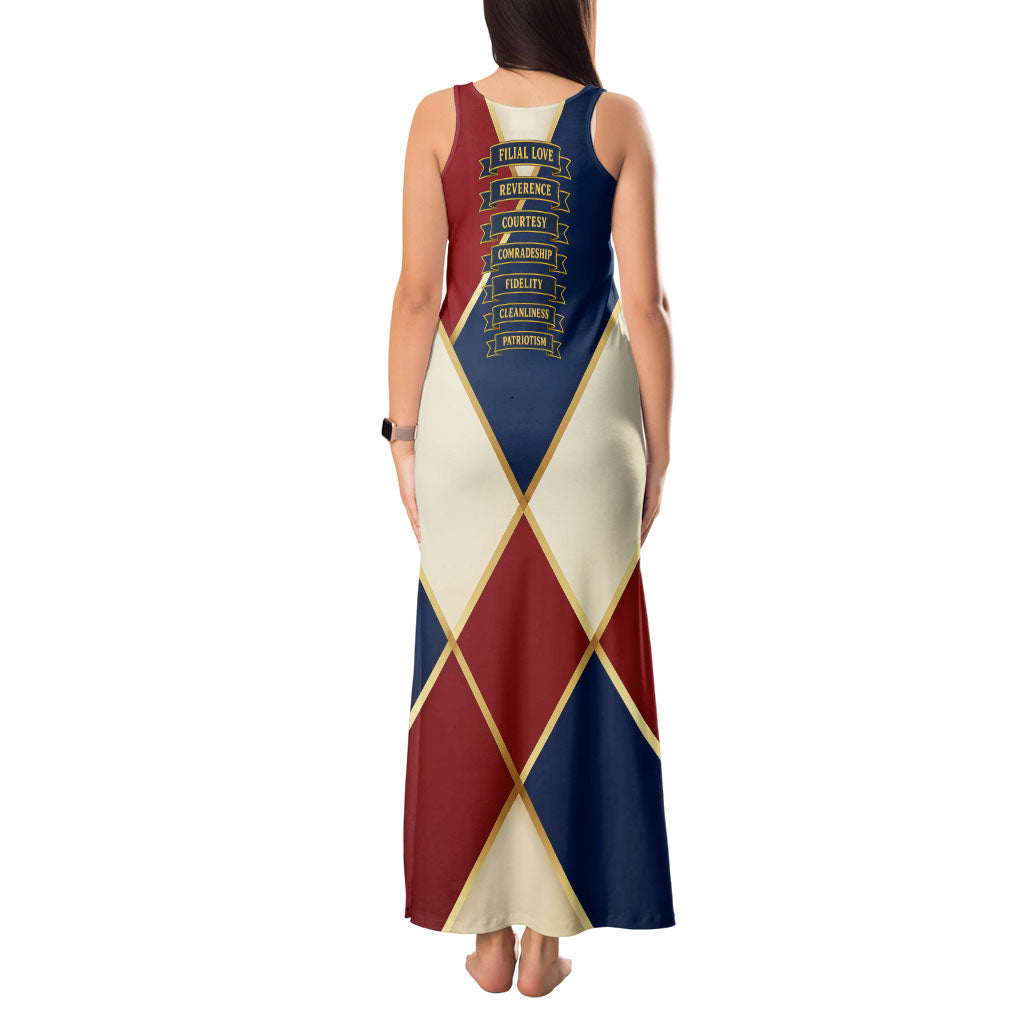 Jacques De Molay Tank Maxi Dress Crusader Knight Retro Virtues Seven Precepts