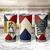 Jacques De Molay Tumbler Cup Crusader Knight Retro Virtues Seven Precepts