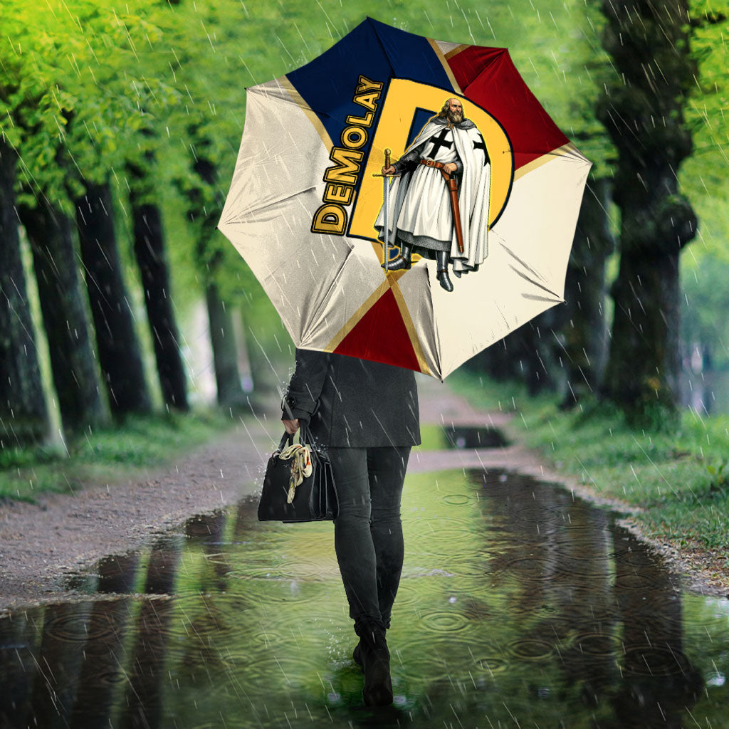 Jacques De Molay Umbrella Crusader Knight Retro Virtues Seven Precepts