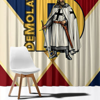 Jacques De Molay Window Curtain Crusader Knight Retro Virtues Seven Precepts