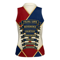 Jacques De Molay Women Sleeveless Polo Shirt Crusader Knight Retro Virtues Seven Precepts