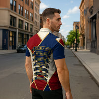 Jacques De Molay Zipper Polo Shirt Crusader Knight Retro Virtues Seven Precepts