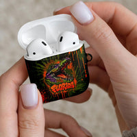 Florida Alligator Airboat AirPods Case Everglade Swamp Life Graffiti Splatter Artwork