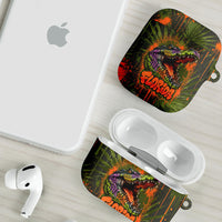 Florida Alligator Airboat AirPods Case Everglade Swamp Life Graffiti Splatter Artwork