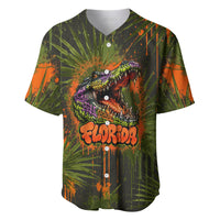 Florida Alligator Airboat Baseball Jersey Everglade Swamp Life Graffiti Splatter Artwork