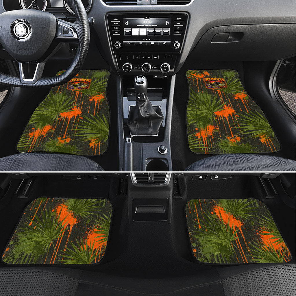 Florida Alligator Airboat Car Mats Everglade Swamp Life Graffiti Splatter Artwork