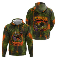 Florida Alligator Airboat Hoodie Everglade Swamp Life Graffiti Splatter Artwork