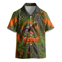 Florida Alligator Airboat Kid Hawaiian Shirt Everglade Swamp Life Graffiti Splatter Artwork