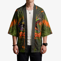 Florida Alligator Airboat Kimono Everglade Swamp Life Graffiti Splatter Artwork