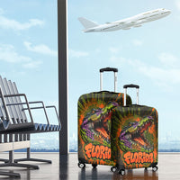 Florida Alligator Airboat Luggage Cover Everglade Swamp Life Graffiti Splatter Artwork