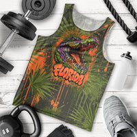 Florida Alligator Airboat Men Tank Top Everglade Swamp Life Graffiti Splatter Artwork
