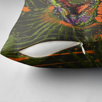 Florida Alligator Airboat Pillow Cover Everglade Swamp Life Graffiti Splatter Artwork
