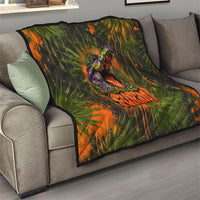 Florida Alligator Airboat Quilt Everglade Swamp Life Graffiti Splatter Artwork