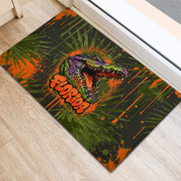 Florida Alligator Airboat Rubber Doormat Everglade Swamp Life Graffiti Splatter Artwork