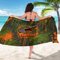 Florida Alligator Airboat Sarong Everglade Swamp Life Graffiti Splatter Artwork