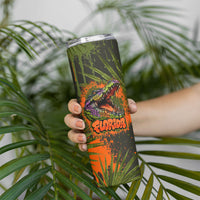 Florida Alligator Airboat Skinny Tumbler Everglade Swamp Life Graffiti Splatter Artwork
