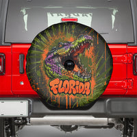 Florida Alligator Airboat Spare Tire Cover Everglade Swamp Life Graffiti Splatter Artwork