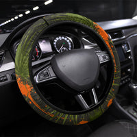 Florida Alligator Airboat Steering Wheel Cover Everglade Swamp Life Graffiti Splatter Artwork