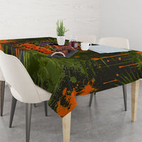 Florida Alligator Airboat Tablecloth Everglade Swamp Life Graffiti Splatter Artwork