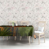 Florida Alligator Airboat Tablecloth Everglade Swamp Life Graffiti Splatter Artwork