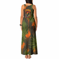 Florida Alligator Airboat Tank Maxi Dress Everglade Swamp Life Graffiti Splatter Artwork