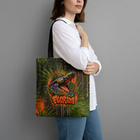 Florida Alligator Airboat Tote Bag Everglade Swamp Life Graffiti Splatter Artwork