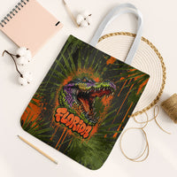 Florida Alligator Airboat Tote Bag Everglade Swamp Life Graffiti Splatter Artwork