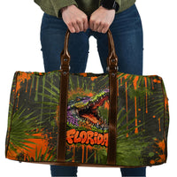 Florida Alligator Airboat Travel Bag Everglade Swamp Life Graffiti Splatter Artwork
