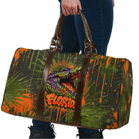 Florida Alligator Airboat Travel Bag Everglade Swamp Life Graffiti Splatter Artwork