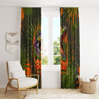 Florida Alligator Airboat Window Curtain Everglade Swamp Life Graffiti Splatter Artwork