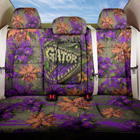 Florida Gator Wild Airboat Back Car Seat Cover Tropical Hibiscus Floral Graffiti Paint Splatter Art
