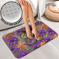 Florida Gator Wild Airboat Bathroom Set Tropical Hibiscus Floral Graffiti Paint Splatter Art