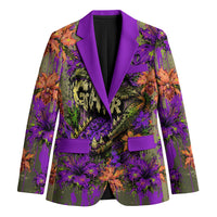 Florida Gator Wild Airboat Blazer Tropical Hibiscus Floral Graffiti Paint Splatter Art