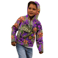 Florida Gator Wild Airboat Kid Hoodie Tropical Hibiscus Floral Graffiti Paint Splatter Art