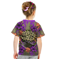 Florida Gator Wild Airboat Kid T Shirt Tropical Hibiscus Floral Graffiti Paint Splatter Art