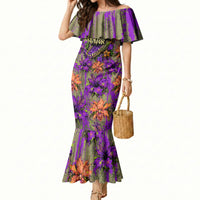 Florida Gator Wild Airboat Mermaid Dress Tropical Hibiscus Floral Graffiti Paint Splatter Art