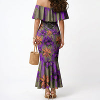 Florida Gator Wild Airboat Mermaid Dress Tropical Hibiscus Floral Graffiti Paint Splatter Art