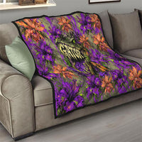 Florida Gator Wild Airboat Quilt Tropical Hibiscus Floral Graffiti Paint Splatter Art