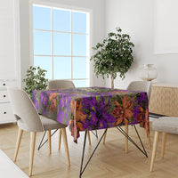 Florida Gator Wild Airboat Tablecloth Tropical Hibiscus Floral Graffiti Paint Splatter Art