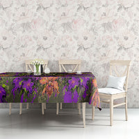 Florida Gator Wild Airboat Tablecloth Tropical Hibiscus Floral Graffiti Paint Splatter Art