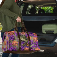 Florida Gator Wild Airboat Travel Bag Tropical Hibiscus Floral Graffiti Paint Splatter Art
