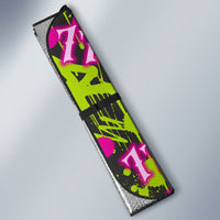 Nevada Battle Born The Silver State 777 Auto Sun Shade Vibrant Lime Pink Splatter Punk Rock Bull Skull Art