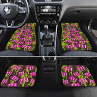 Nevada Battle Born The Silver State 777 Car Mats Vibrant Lime Pink Splatter Punk Rock Bull Skull Art