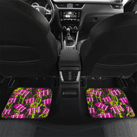 Nevada Battle Born The Silver State 777 Car Mats Vibrant Lime Pink Splatter Punk Rock Bull Skull Art