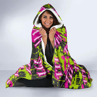 Nevada Battle Born The Silver State 777 Hooded Blanket Vibrant Lime Pink Splatter Punk Rock Bull Skull Art
