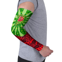 Let's Get Juicy Waterwasted Watermelon Arm Sleeves Funny Cartoon Summer Fruit Party Art